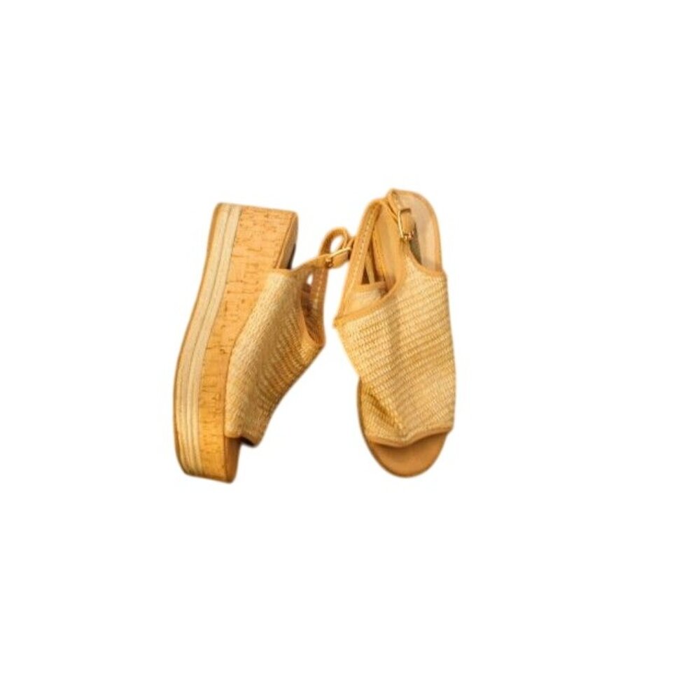 Steven by Steve Madden Size 9.5 Woven Slingback Platform Heels